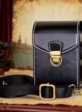 适用于ccd索尼RX100M6黑卡M7皮套ZV1佳能G7X3M2相机包sx740斜挎