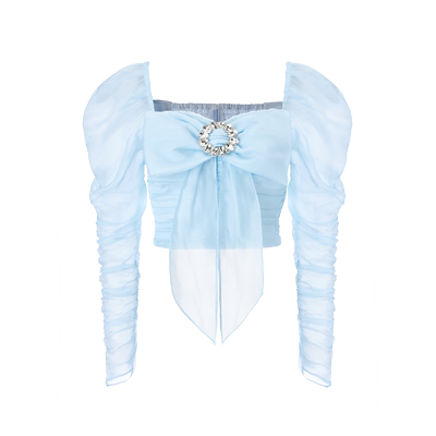 Misi.Camii蝴蝶结褶皱上衣