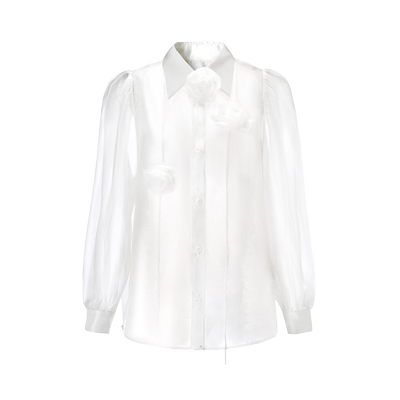 Misi,Camii百搭长袖立体玫瑰衬衫