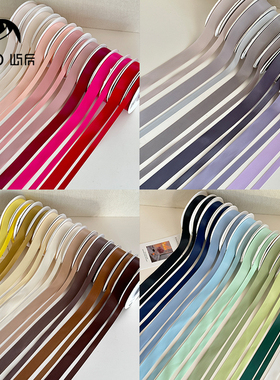 屿后 2cm1cm消光丝带双面哑光缎带鲜花花束绑带手工烘焙花店织带