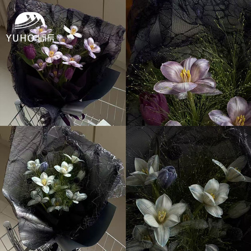 YUHO屿后万圣节蜘蛛网纱布料