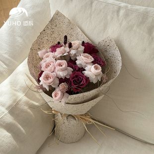 屿后 手工草木纸鲜花花束包花纸花店diy手工礼品包装材料花艺资材