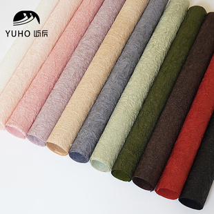 材料 褶皱纸防水花店包装 屿后 石纹纸鲜花花束包花纸手工diy包装