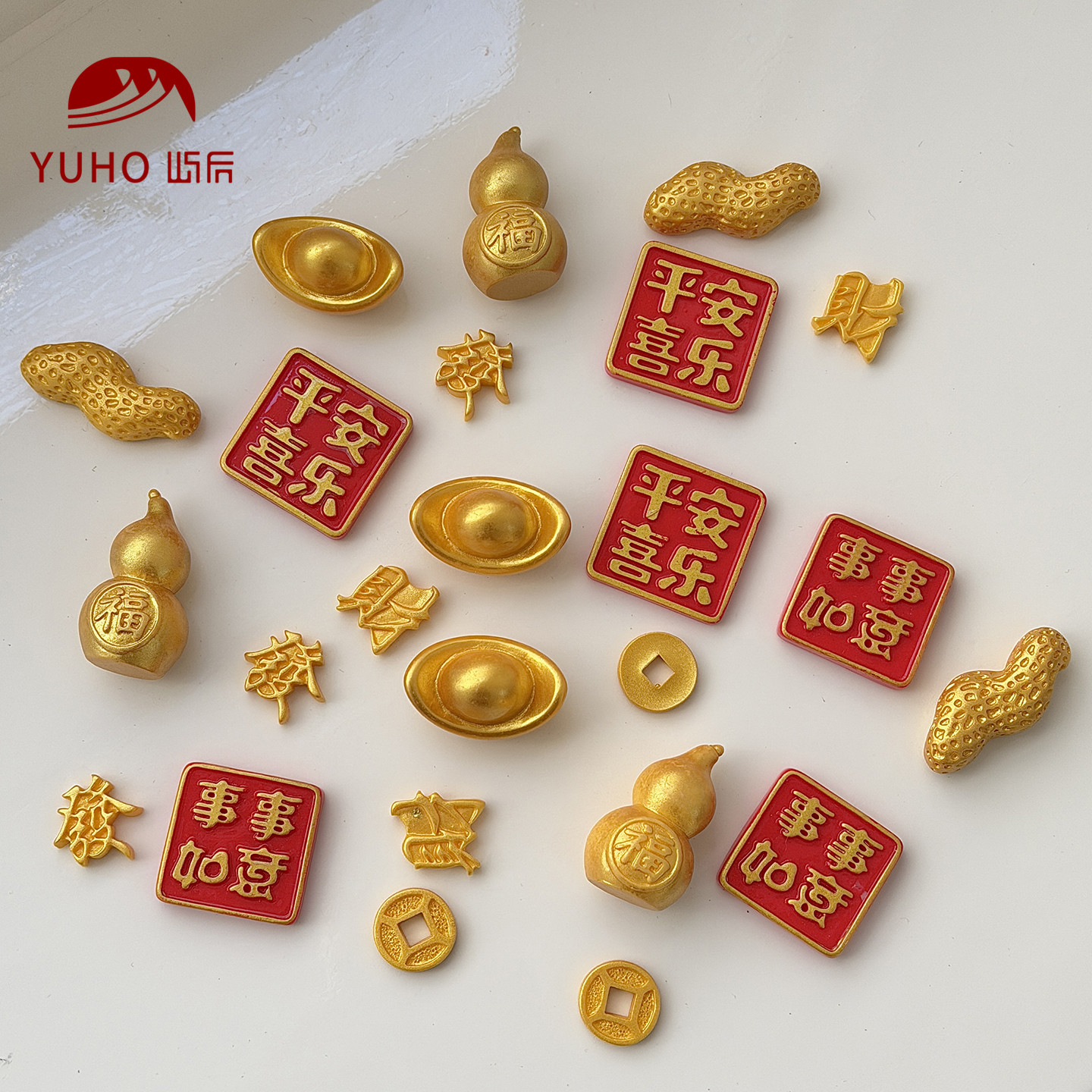 屿后 【2026】新年树脂配件新年们挂diy搭配装饰花束包装礼盒配件,鲜花速递/花卉仿真/绿植园艺,花艺材料,淘宝优惠券,粉丝福利购,淘宝优惠卷