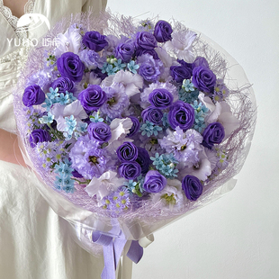 屿后 硬挺纤维麻丝纸鲜花花束包花纸花店diy手造纸花艺包装材料