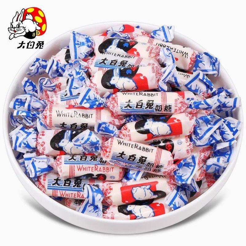 大白兔原味奶糖散装500g牛奶味软糖结婚喜庆糖果发批儿童休闲零食