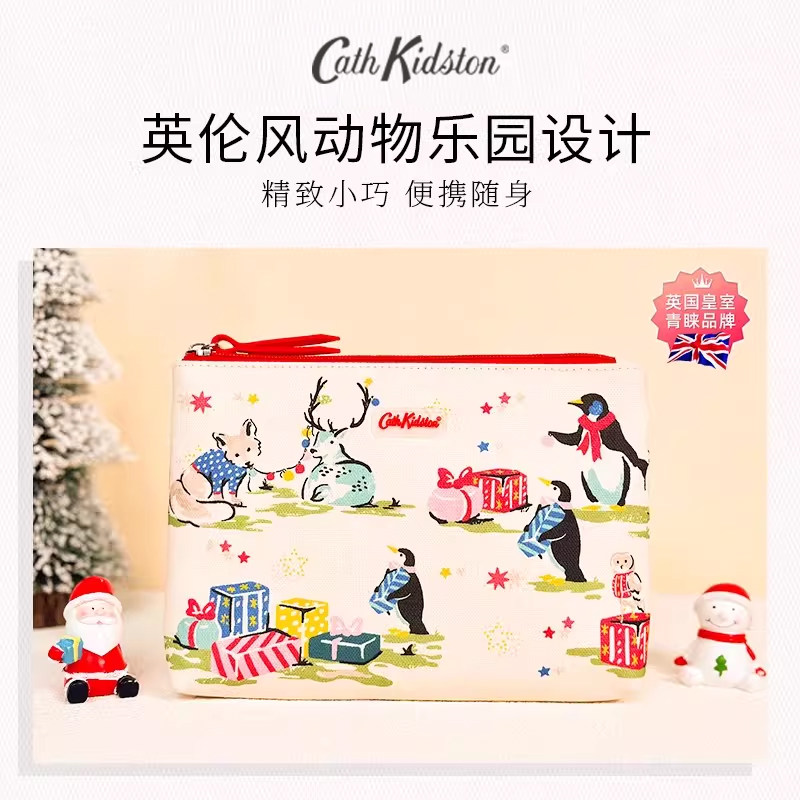 英国Cath Kidston萌宠乐园化妆包女印花复古精致旅游专用收纳小包