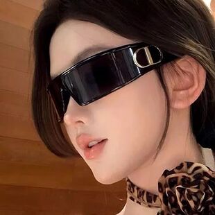 2025新款cd发箍墨镜女款高级感欧美复古网红防晒防紫外线太阳眼镜