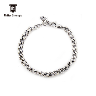 NATIVE STRANGER骨骼简约手链925银