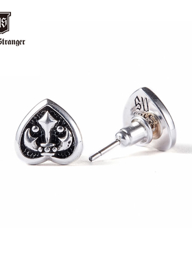 NATIVE STRANGER扑克耳钉925银 N60-1028