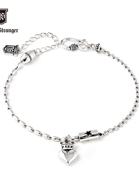 NATIVE STRANGER皇冠心手链925银女友礼物时尚饰品