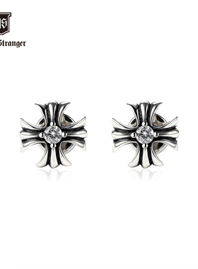 NATIVE STRANGER十字耳钉925银