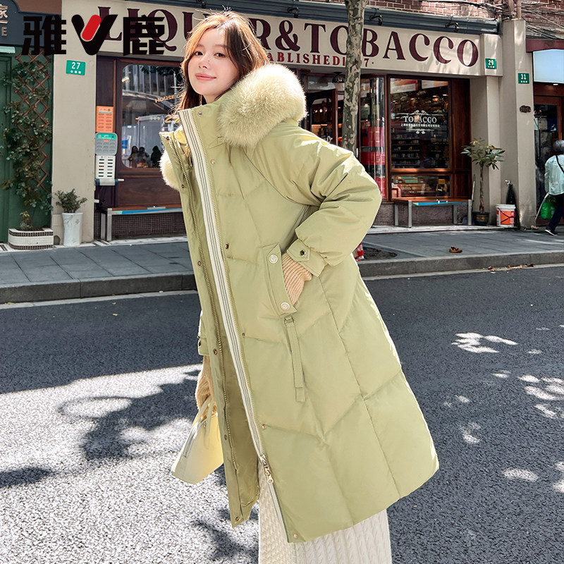 雅鹿羽绒服女冬季2026新款长款爆款高端狐狸大毛领加厚保暖外套