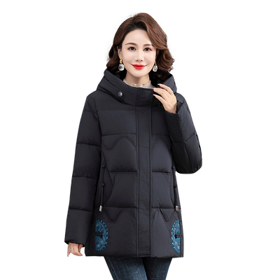 雅鹿中年妈妈羽绒服女士外套