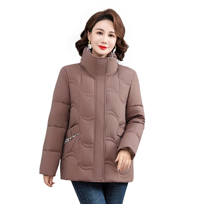 雅鹿洋气妈妈羽绒服外套