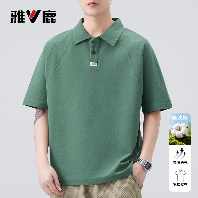 雅鹿男士短袖polo衫夏季薄款图片