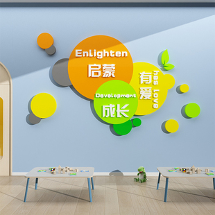 幼儿园墙面装 饰环境创设主题墙成品大厅形象文化墙布置托管班教室