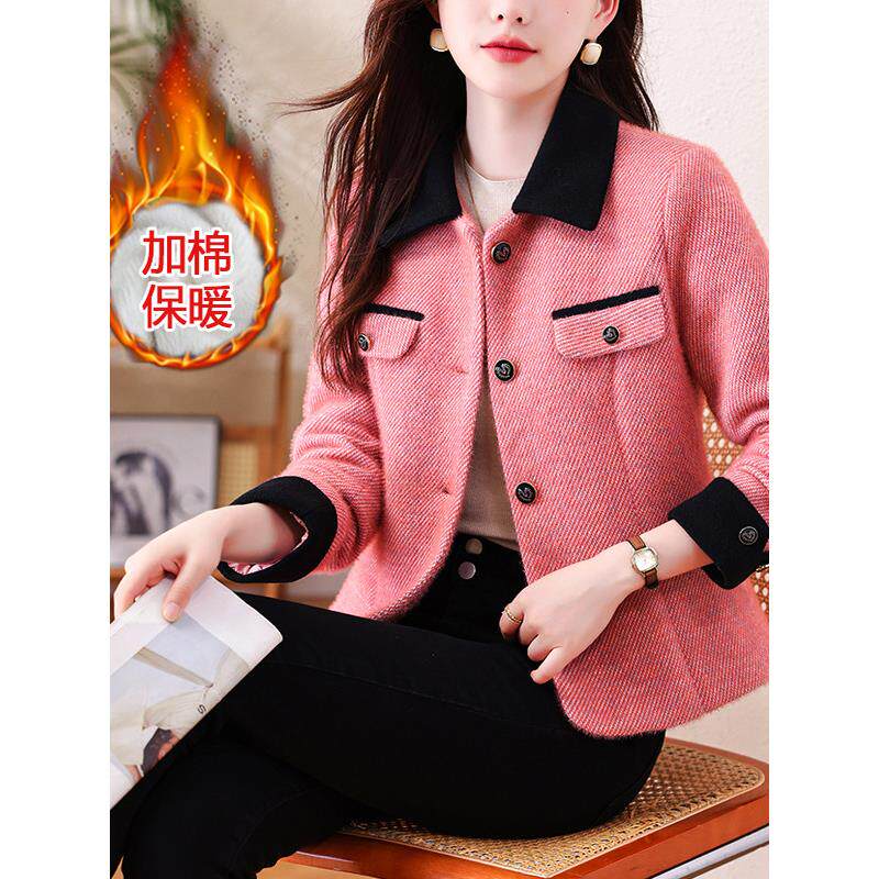JOYIASS加加厚气质短款小个子外套女冬装新款减龄高级感小香风上