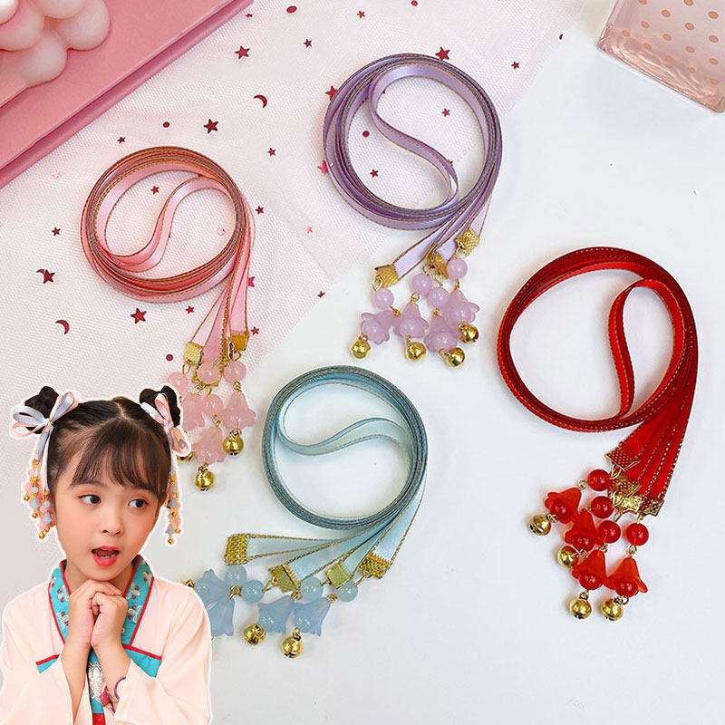 儿童汉服发饰铃铛丸子头配饰小女孩编发发带宝宝古装女童古风绑发|ruв категории Детская одежда, детей аксессуары, шпилька - от Buy2taobao.com для оказания профессиональной услуги покупки агента Taobao