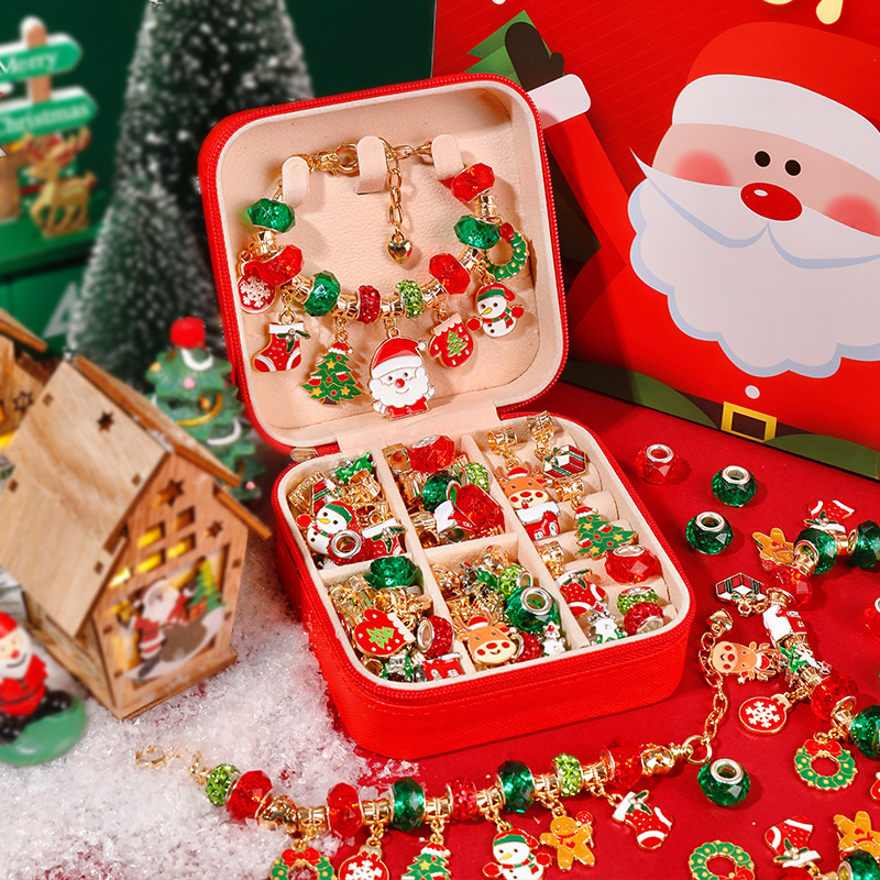 儿童圣诞礼物串珠首饰盒