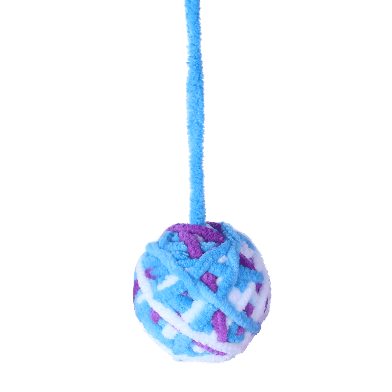 猫咪毛线球铃铛猫玩具自嗨耐咬