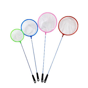 鱼缸小鱼网水族箱抄网捞网圆方形大小号伸缩手抄鱼网兜金鱼观赏鱼