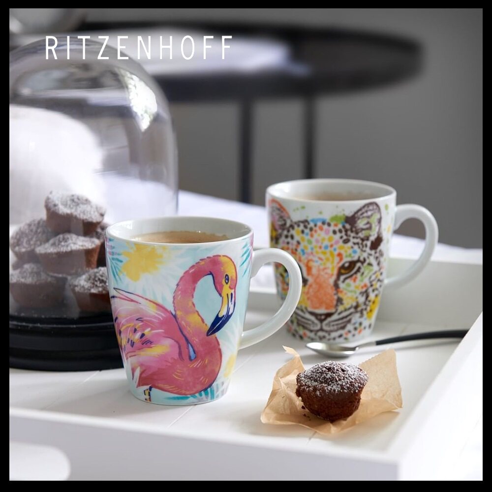 德国ritzenhoff陶瓷马克杯咖啡杯设计师卡通创意图案礼盒