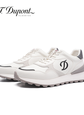 S.T. Dupont/都彭男士休闲鞋白灰色运动鞋户外休闲皮鞋G35161417