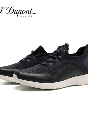 S.T. Dupont/都彭网面透气休闲鞋蓝色松紧扣软底运动鞋E31211039