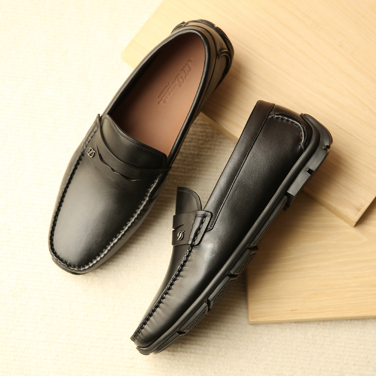 S.T. Dupont/都彭真皮休闲乐福鞋男士一脚蹬软底懒人鞋L33130812,流行男鞋,乐福鞋（豆豆鞋）,淘宝优惠券,粉丝福利购,淘宝优惠卷