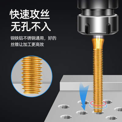 进口ZG左牙挤压丝锥不锈钢用mM1M1.6M2M3M4M5M6M8M10反牙挤压丝攻