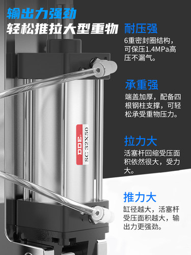 SC标准气缸小型气动SC40*25/50/75/100/125/150/200/250/300/400S