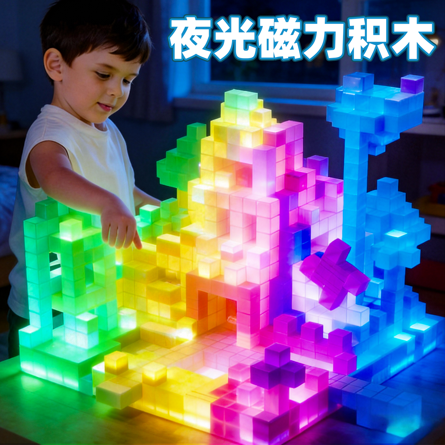 夜光款我的世界磁力方块全套正版儿童益智玩具男孩童拼装积木礼物,玩具/童车/益智/积木/模型,磁力片/磁性棒/磁性积木,淘宝优惠券,粉丝福利购,淘宝优惠卷