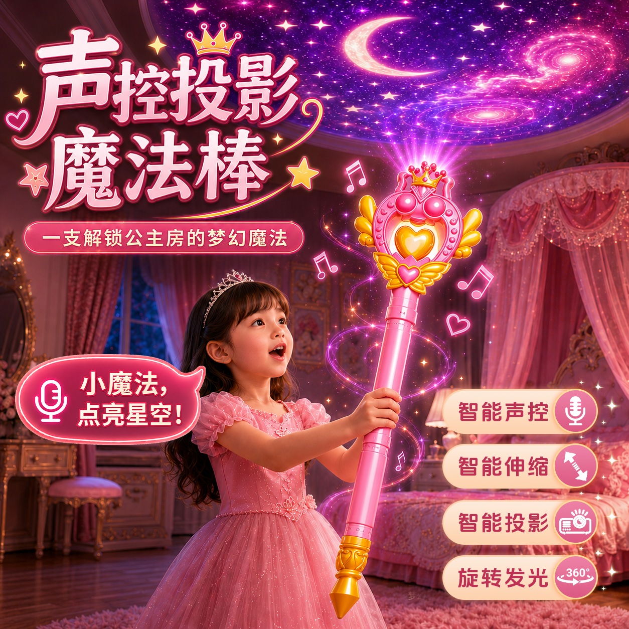 【声控三合一】投影魔法棒
