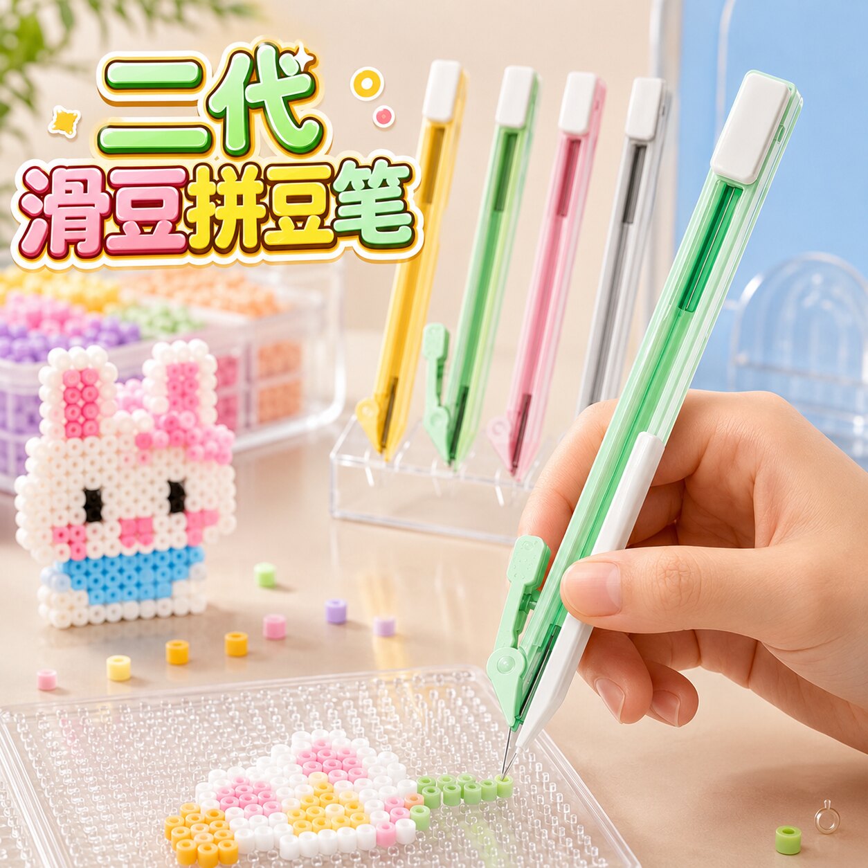 【升级点豆滑豆2合1】二代拼豆笔