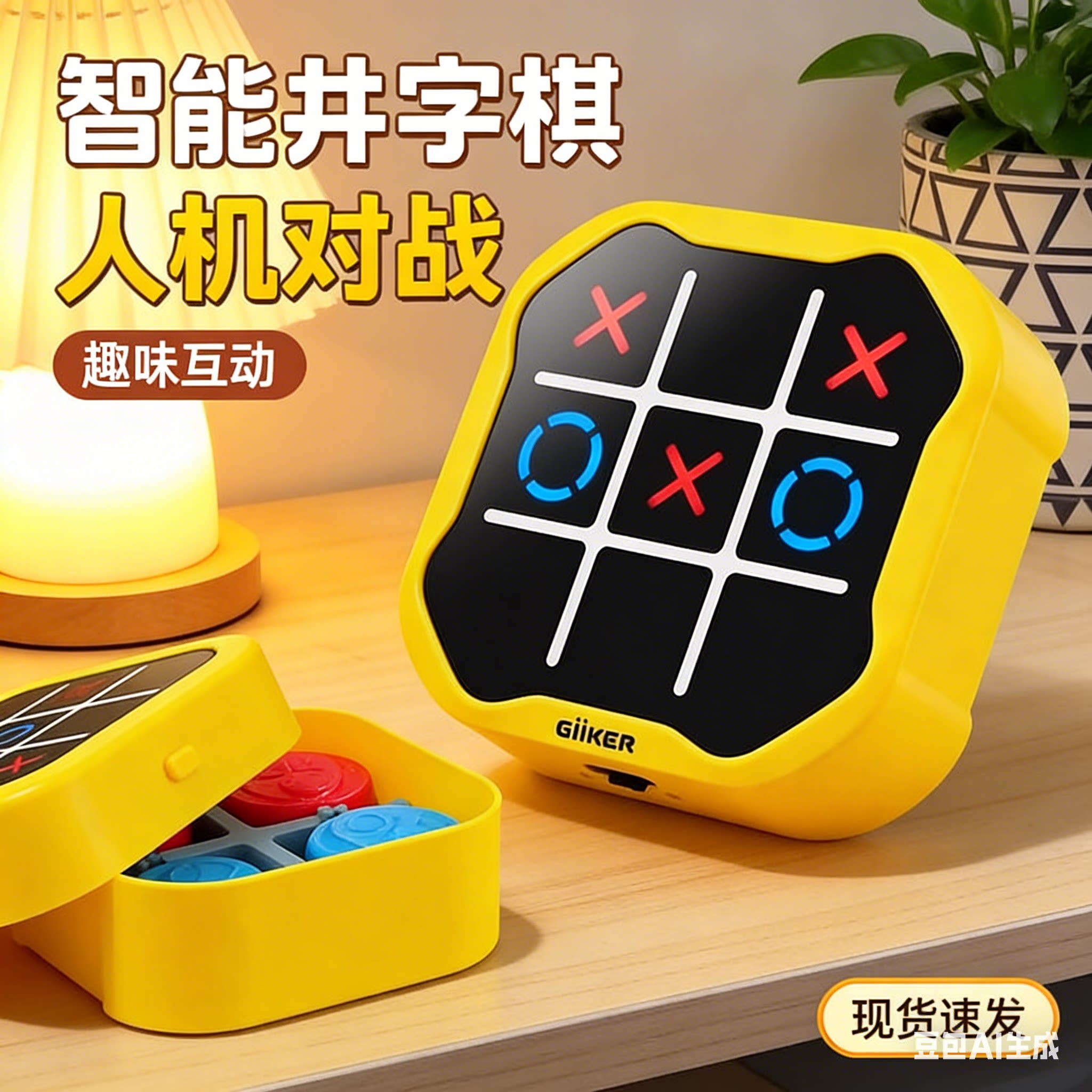 井字棋电子趣味儿童智能益智专注记忆玩具多功能棋盘多合一游戏机