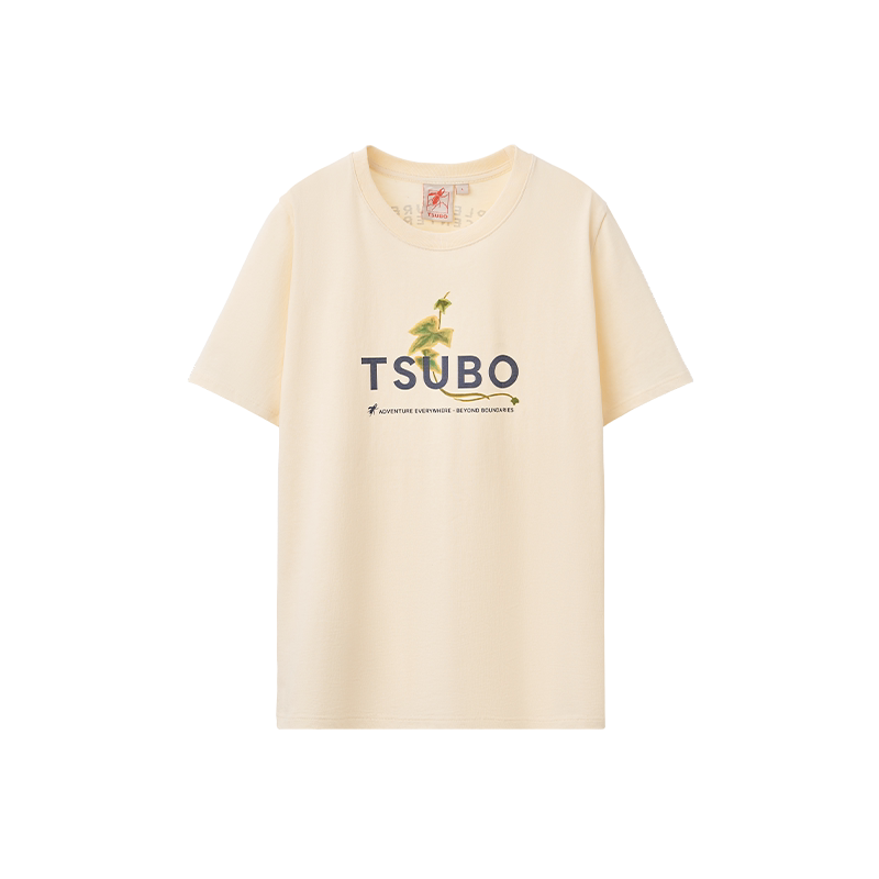 尺不TSUBO 男女同款 LOGO印花时尚休闲舒适百搭棉质T恤