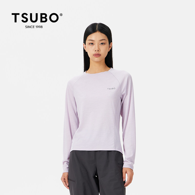 TSUBO羊毛圆领上衣T恤