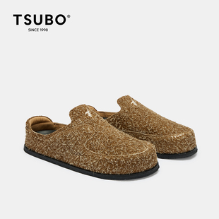 TSUBO尺不秋冬新女士包头拖URBAN SLIDE系列情侣潮流舒适牛皮半拖