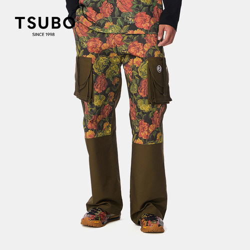 TSUBO联名款刺绣工装长裤