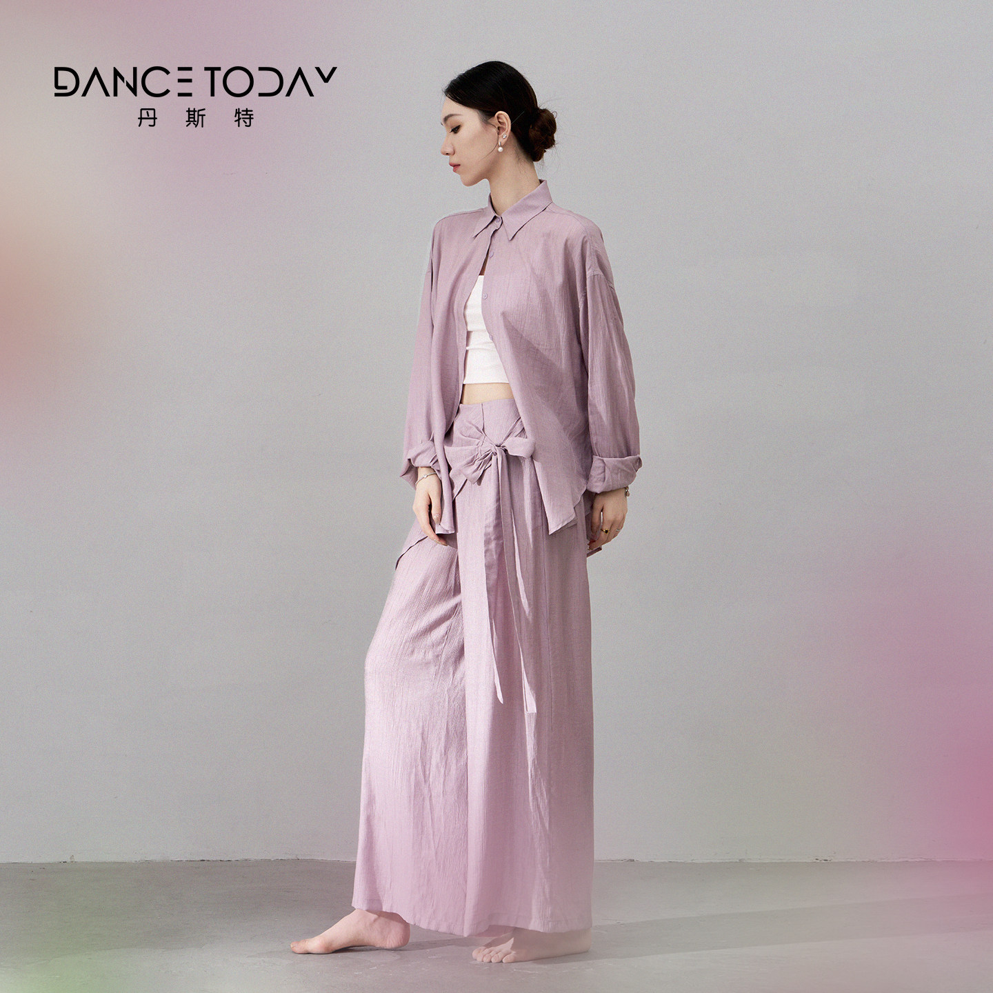 禅意装女练功服绝美系带现代舞图片