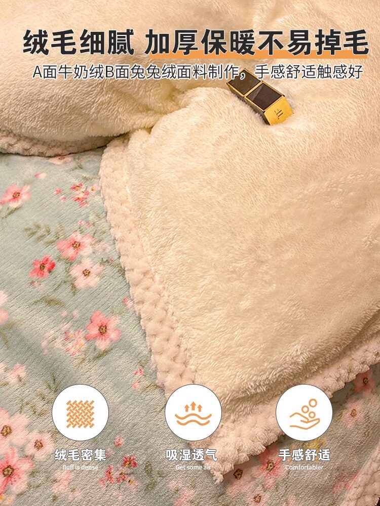 4 Piece Velvet Flannel Bedding Set: Thickened 2-Sided - Product image 2