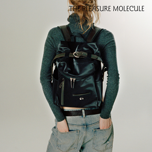 the pleasure molecule皮带双肩包黑咖尼龙轻量感旅行通勤大容量