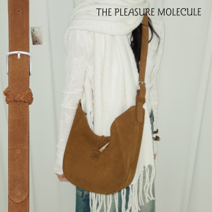 the pleasure molecule游牧麦穗流浪包牛皮老钱风单肩斜挎大容量