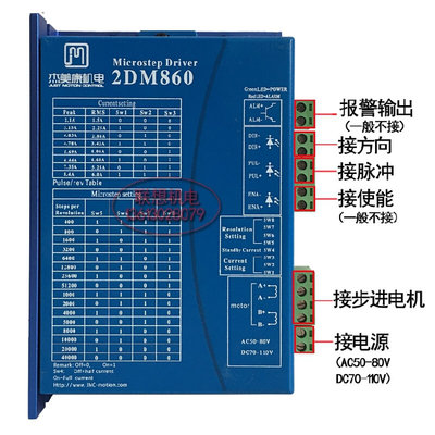 杰美康步进电机驱动器5786两相2DM860H交流1880V雕刻激光控制模块