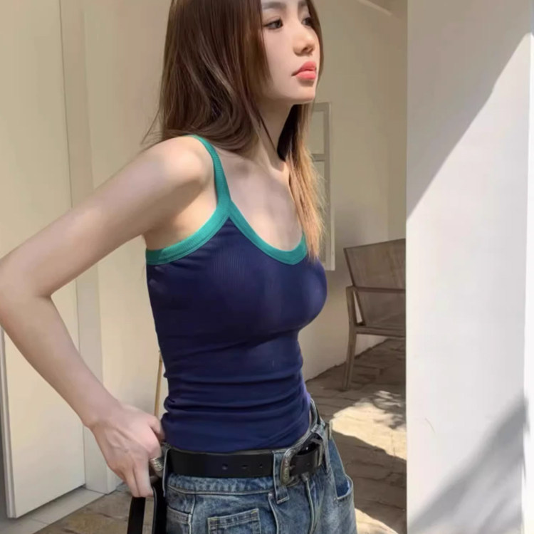 美式复古紧身吊带2025夏季内搭