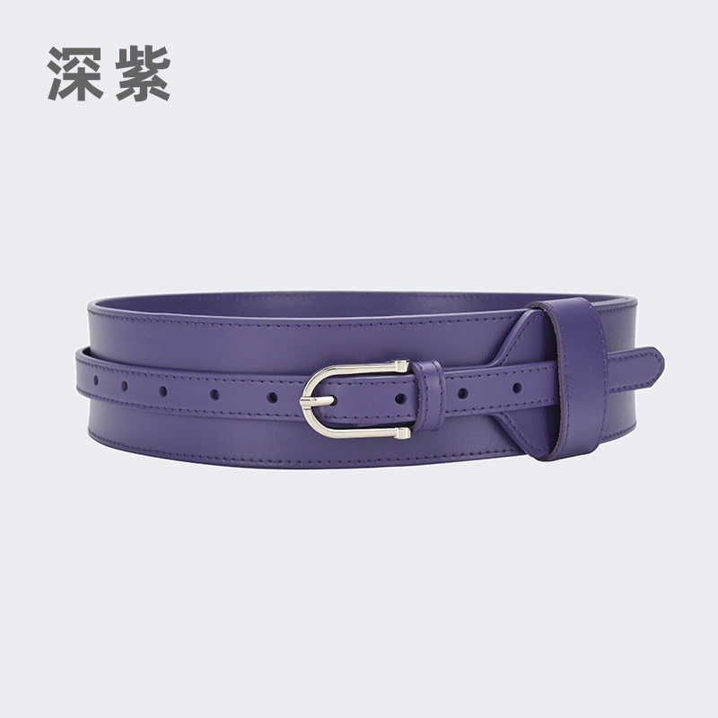 牛皮百搭时尚宽腰带皮带女