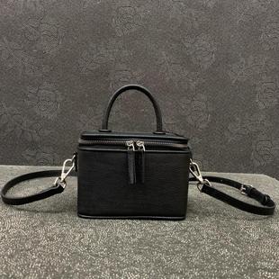 熙熙狸上新品真皮福利女包百搭复古头层牛皮女手提单肩化妆盒子包