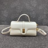 熙熙狸上新品 真皮女包热卖 头层牛皮潮女手提单肩简约小锁扣邮差包