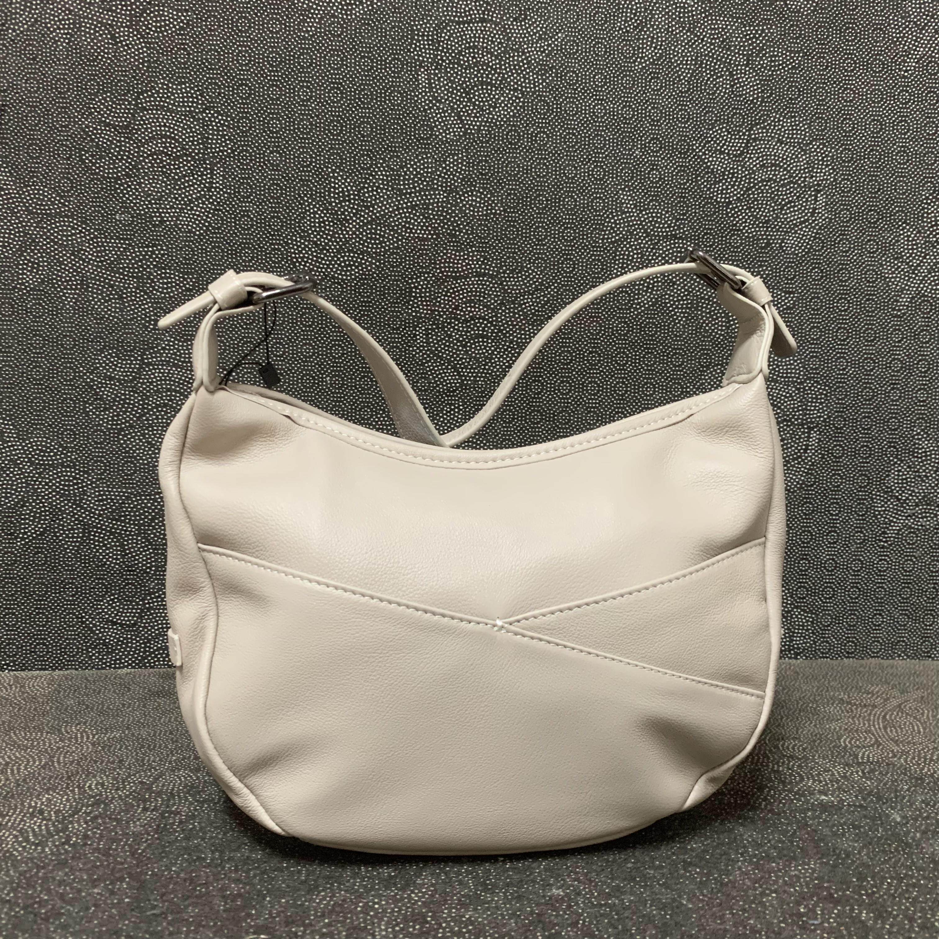 新品真皮女包韩版百搭时尚头层软牛皮女腋下单肩简约实用灰白色白